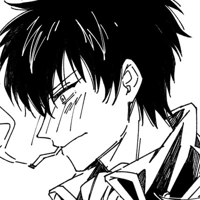 头像动漫男高清高质量黑白