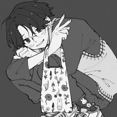 头像动漫男高清高质量黑白
