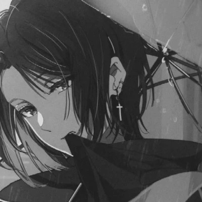 头像动漫男高清高质量黑白