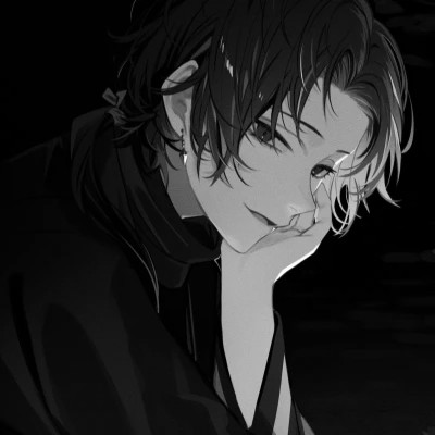 头像动漫男高清高质量黑白