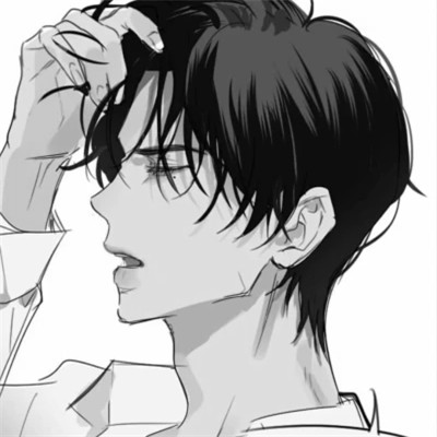 头像动漫男高清高质量黑白