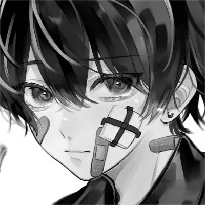 头像动漫男高清高质量黑白