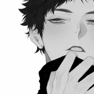 头像动漫男高清高质量黑白