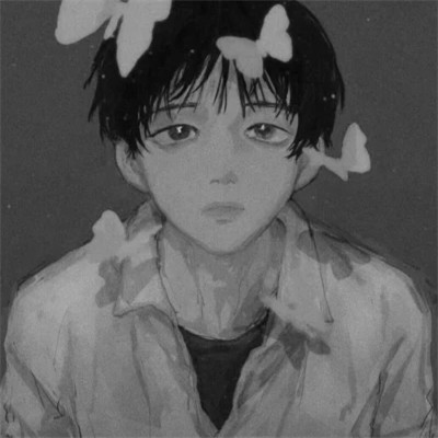 头像动漫男高清高质量黑白