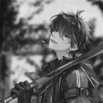 头像动漫男高清高质量黑白