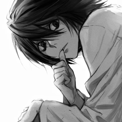 头像动漫男高清高质量黑白