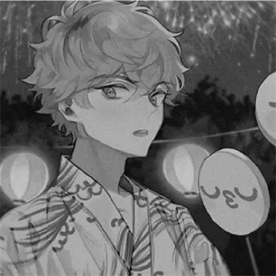 头像动漫男高清高质量黑白