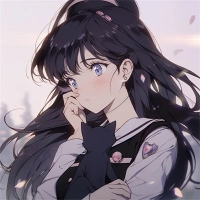 2025最新抱猫女头像动漫
