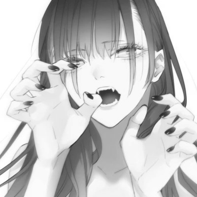 动漫女头像黑白小众高清图片