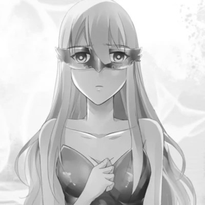 动漫女头像黑白小众高清图片