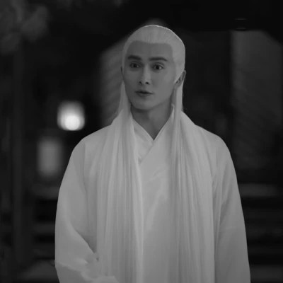 古风黑白情头一人一张图片