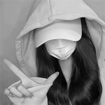 微信情侣头像黑白一男一女图片