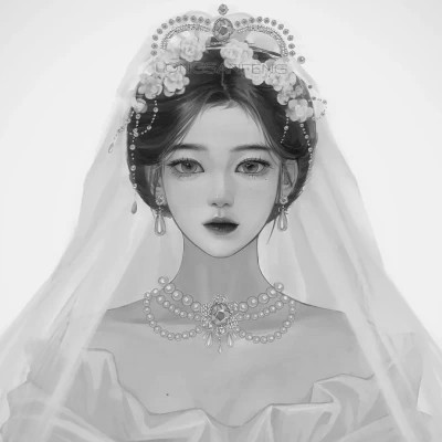 微信情侣头像黑白一男一女图片