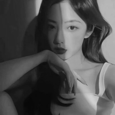 微信情侣头像黑白一男一女图片