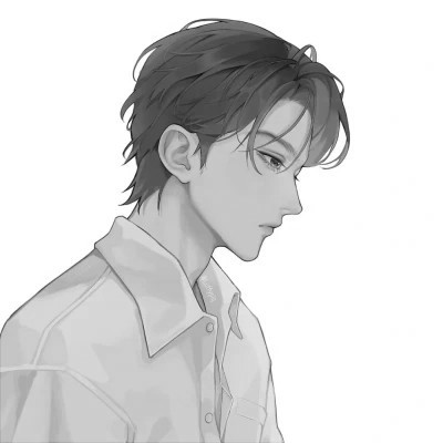 微信情侣头像黑白一男一女图片
