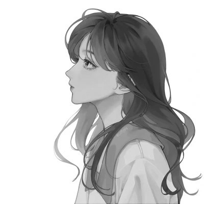 微信情侣头像黑白一男一女图片