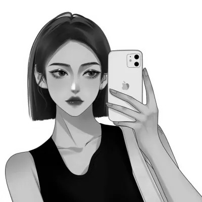 黑白真人情侣头像图集一男一女