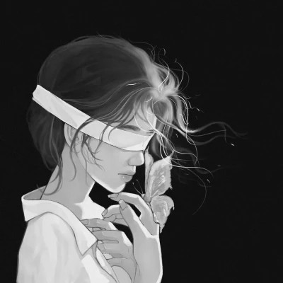 黑白真人情侣头像图集一男一女