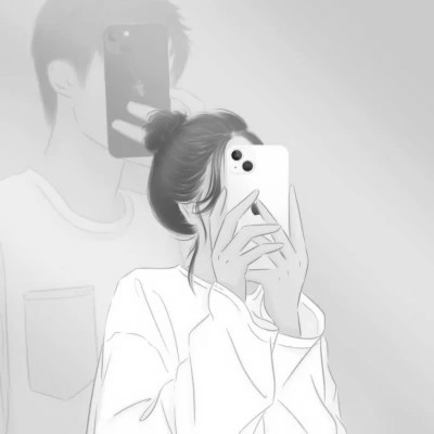黑白情侣头像真人一人一张