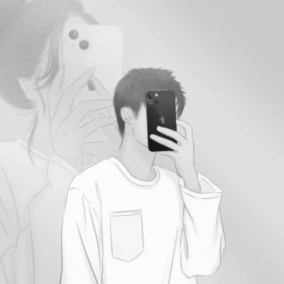 黑白情侣头像真人一人一张