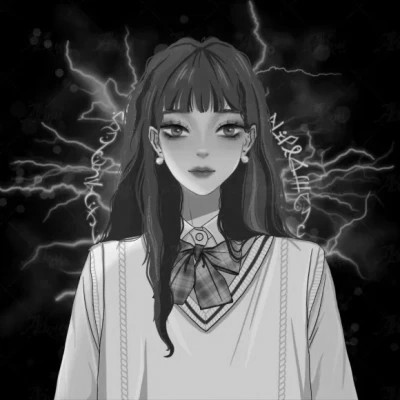 黑白头像情侣一人一张