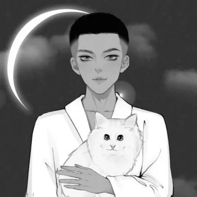 黑白头像情侣一人一张
