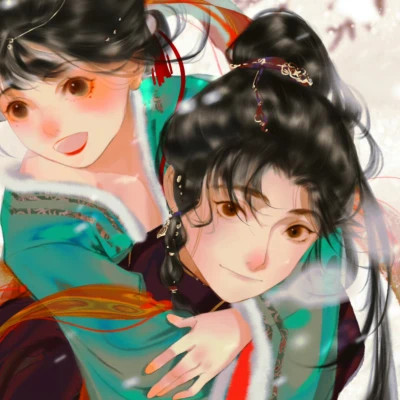 可爱又明显的卡通情侣头像图片