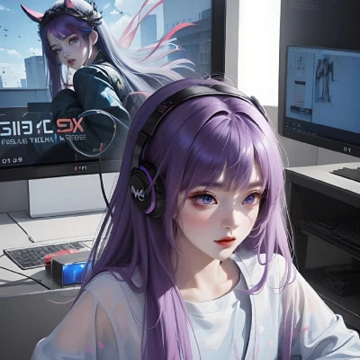 炫酷的女生头像电竞少女动漫高清图片
