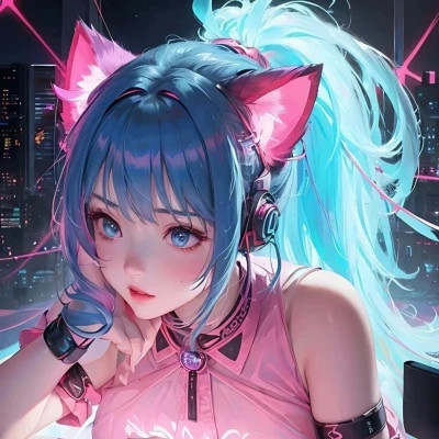 炫酷的女生头像电竞少女动漫高清图片