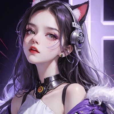 炫酷的女生头像电竞少女动漫高清图片