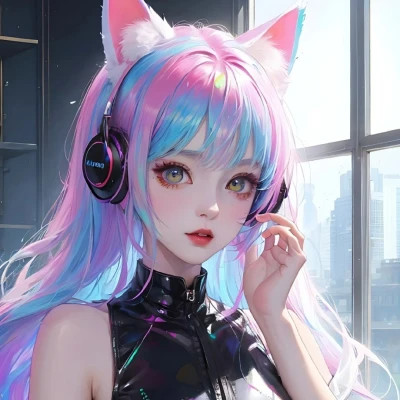 炫酷的女生头像电竞少女动漫高清图片