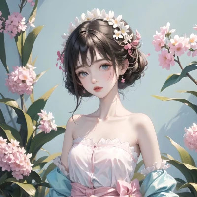 二次元女生ai绘画图片头像