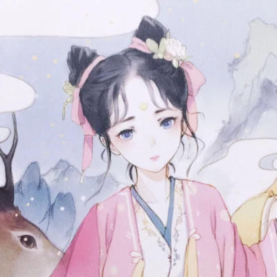 唯美古风美女动漫手绘头像图片