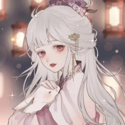 唯美古风美女动漫手绘头像图片