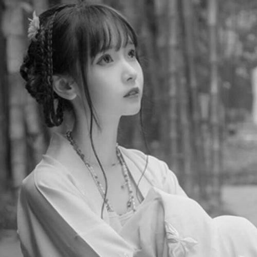 高清古风头像黑白女生真人