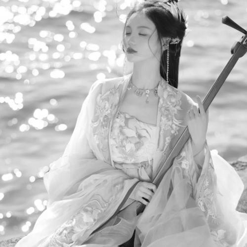 高清古风头像黑白女生真人