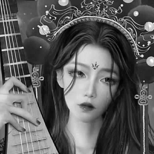 古风黑白高级女头真人图片