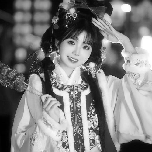 古风黑白高级女头真人图片