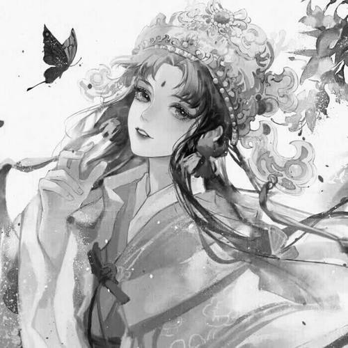 古风黑白高级女头真人图片