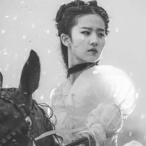 古风黑白高级女头真人图片