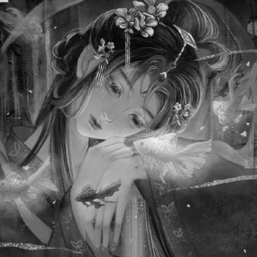 古风黑白高级女头真人图片