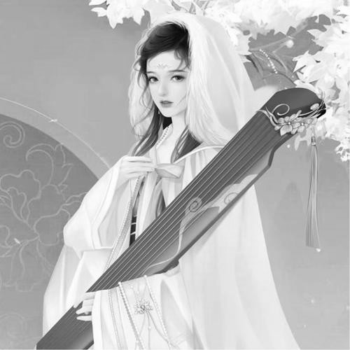 古风女生头像黑白图片高清