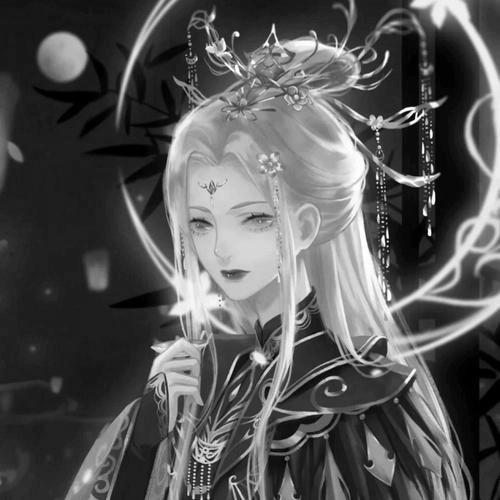 古风女生头像黑白图片高清