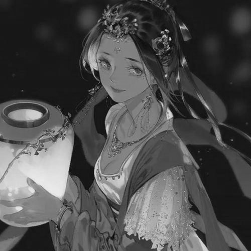 古风女生头像黑白图片高清