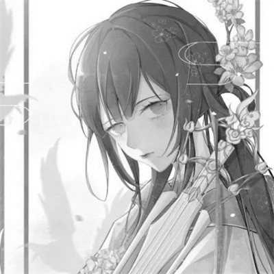 古风漫画女头黑白动漫优质图片