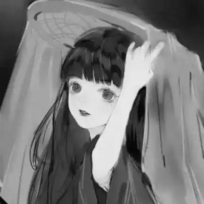 古风漫画女头黑白动漫优质图片