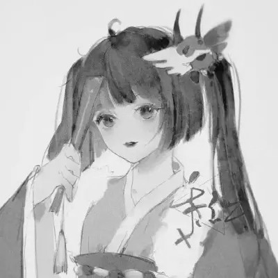 古风漫画女头黑白动漫优质图片