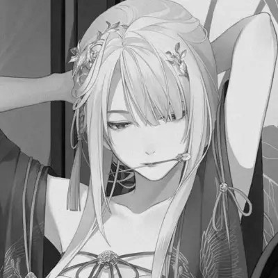 古风漫画女头黑白动漫优质图片