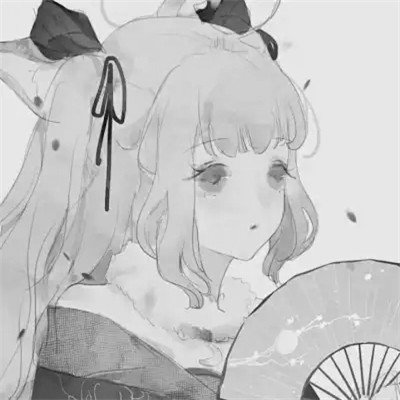 古风漫画女头黑白动漫优质图片