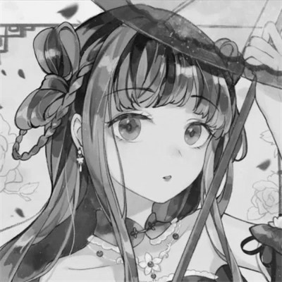 古风漫画女头黑白动漫优质图片